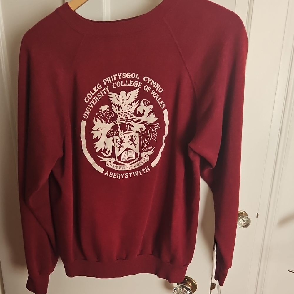 Vintage Red University College of Wales Sweatshirt